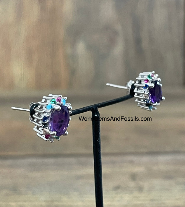 Amethyst Earring Sterling Silver