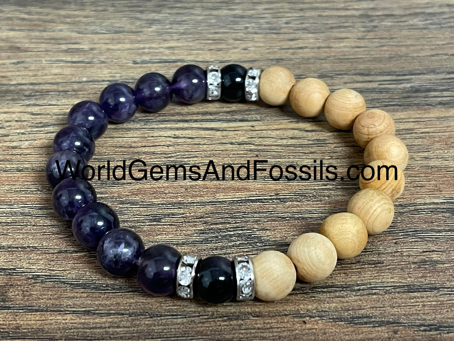 Palo Santo Amethyst Bracelet 8mm