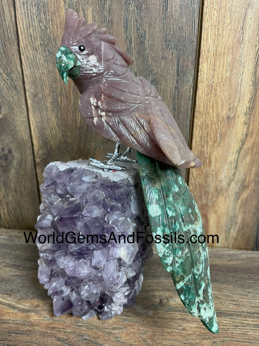 Crystal Bird On Stand  #19  Medium