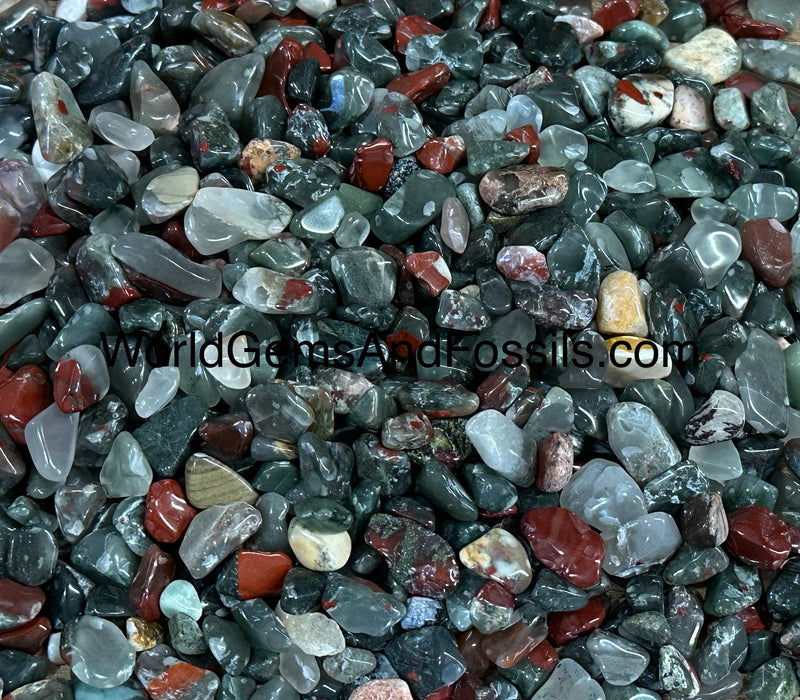 Bloodstone Chip Stone 6-12mm 1 lb