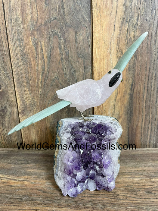 Crystal Bird On Stand  #36  Medium