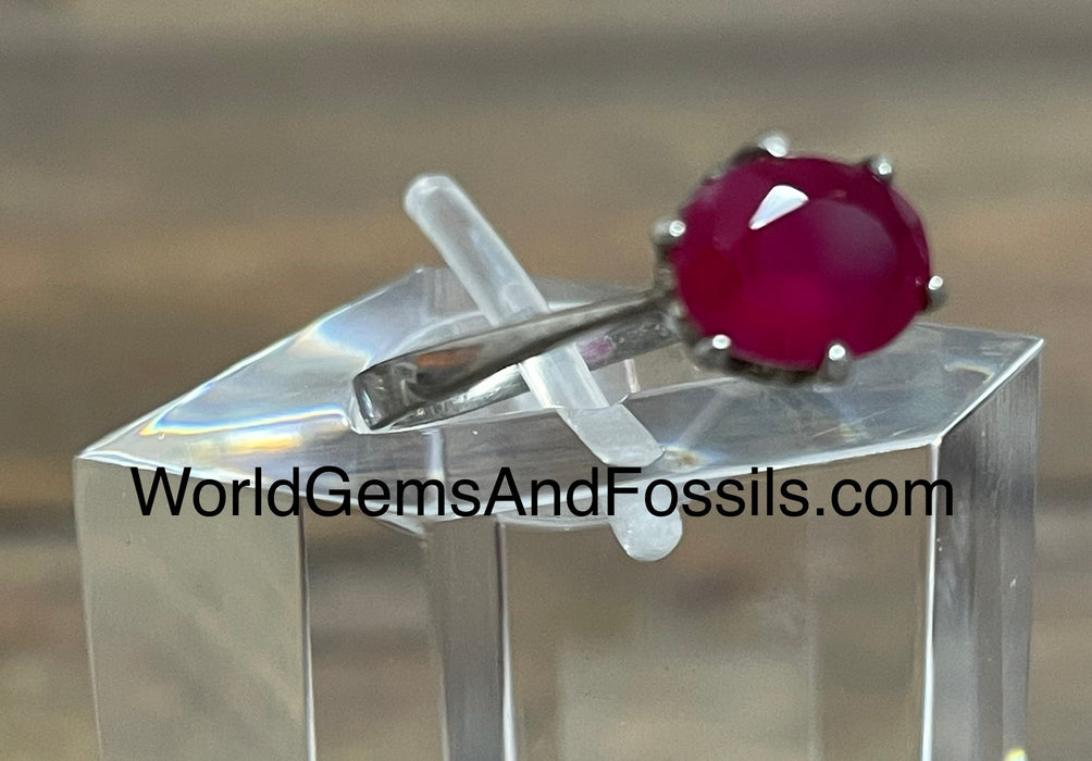 Ruby Ring Sterling Silver #2