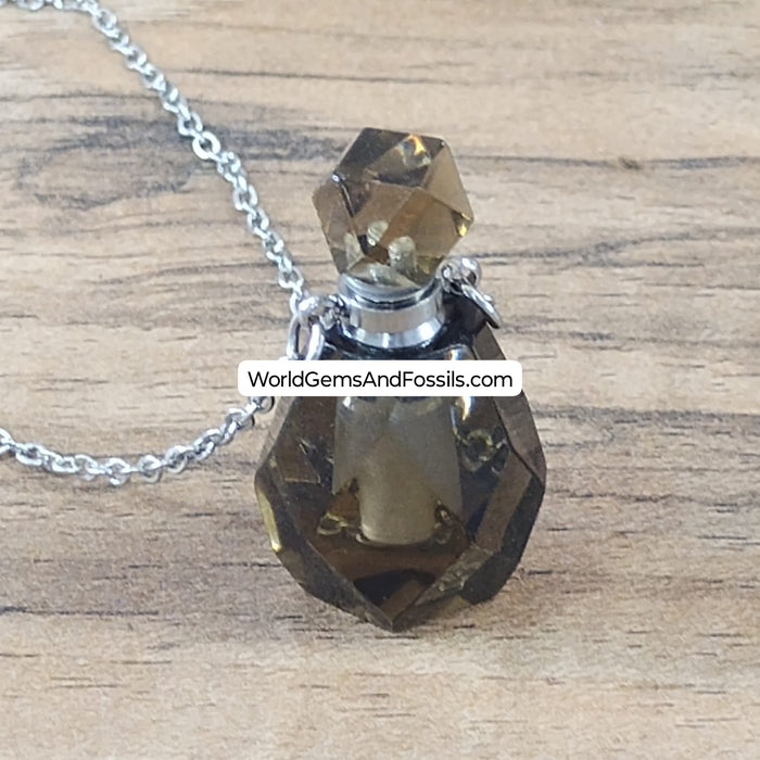 Smoky Quartz Perfume Necklace