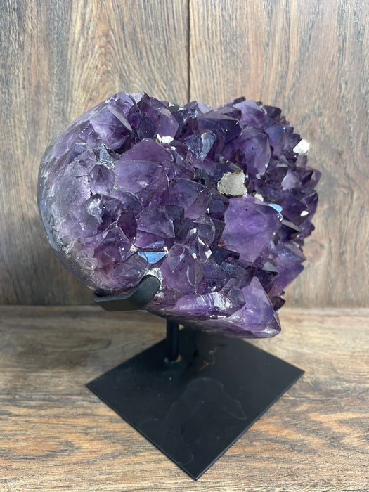 Amethyst Druze Heart On Stand 8”   #52