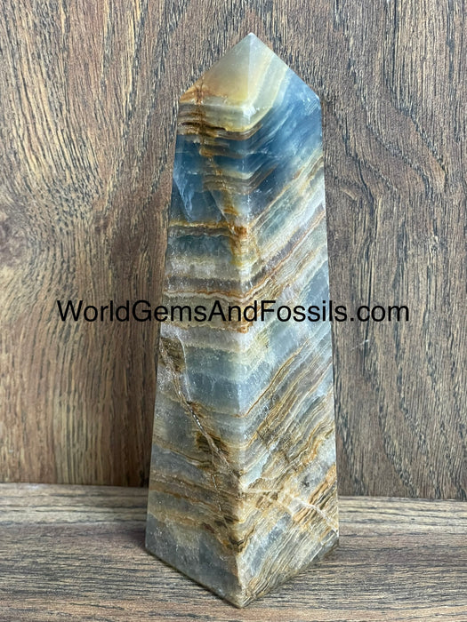 Blue Onyx Obelisk 6.75”  #8