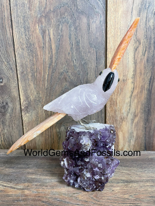 Crystal Bird On Stand  #31  Medium