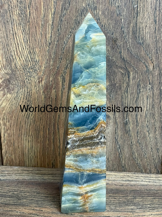 Blue Onyx Obelisk 6.75”  #11