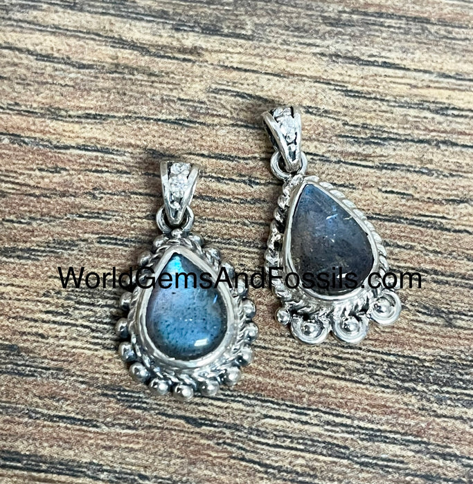 Labradorite Pendant Sterling Silver