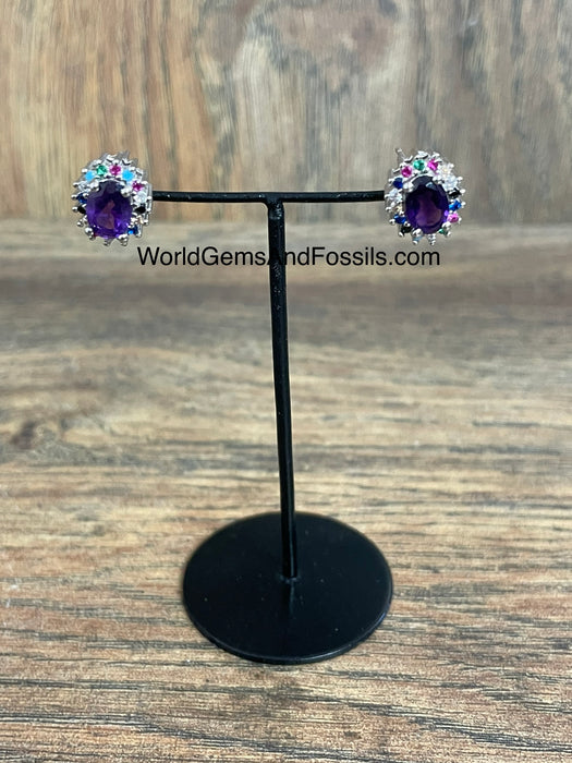 Amethyst Earring Sterling Silver