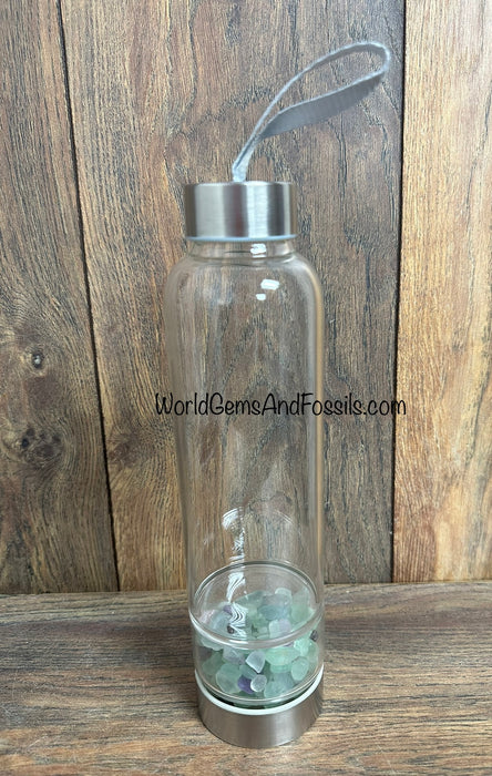 Fluorite Chip Crystal Water Bottle