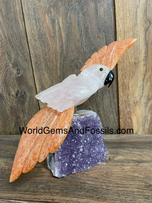 Crystal Bird On Stand  #18  Medium