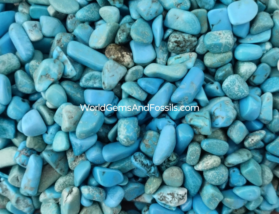 Blue Howlite Chip Stones 6-9mm 1 lb