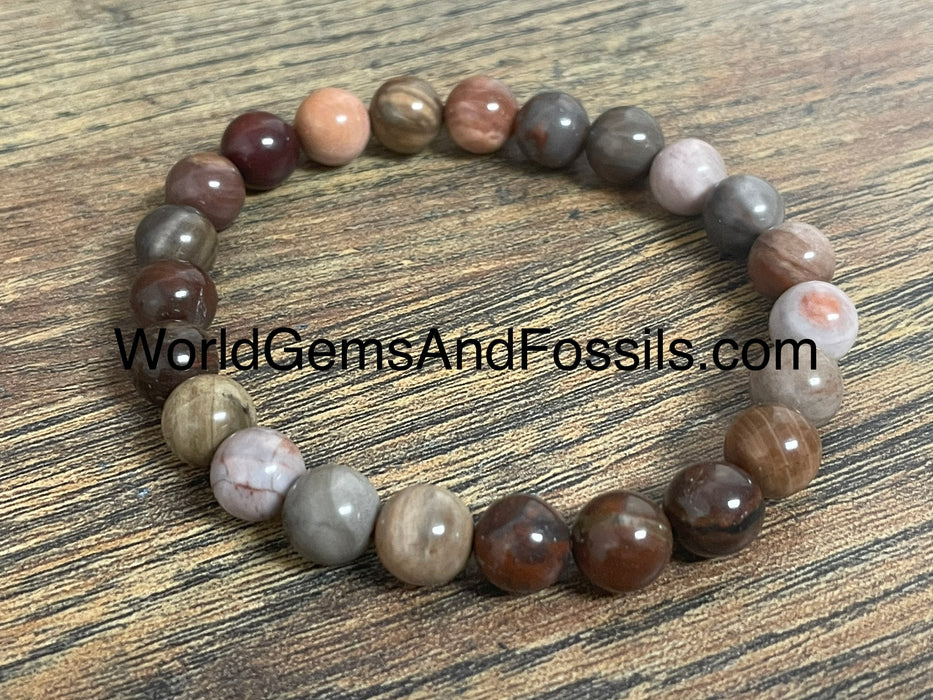 Petrified Wood Bracelet 8mm