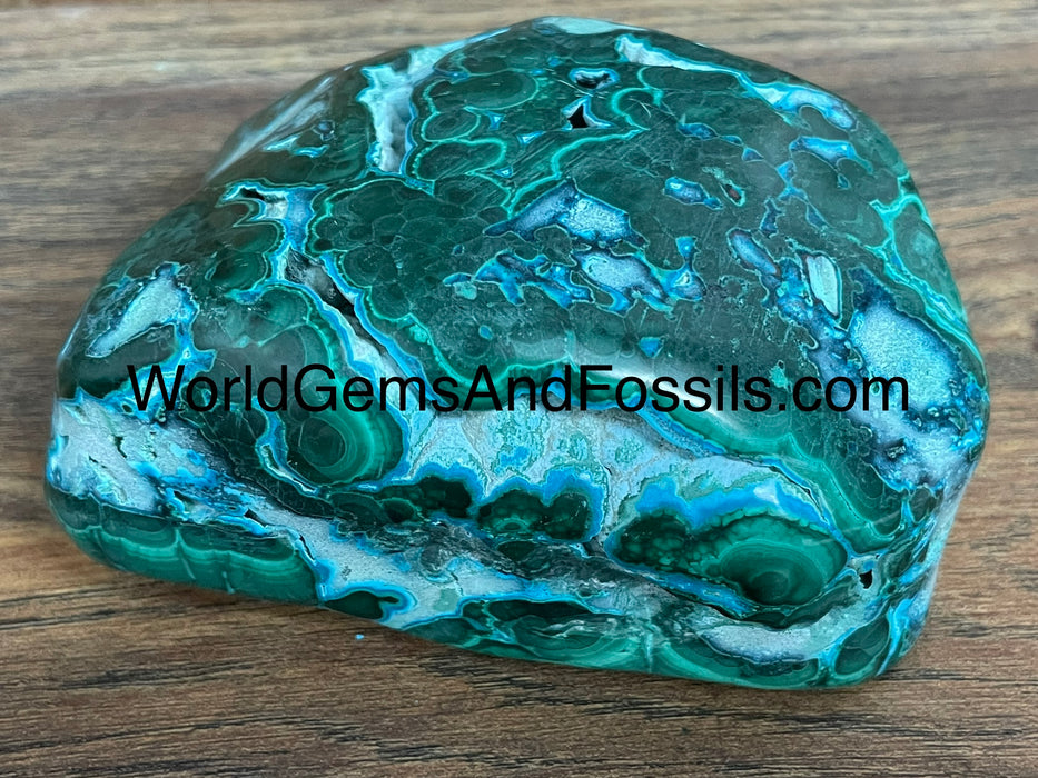 Malachite With Chrysocolla Free Form 4.5” #7