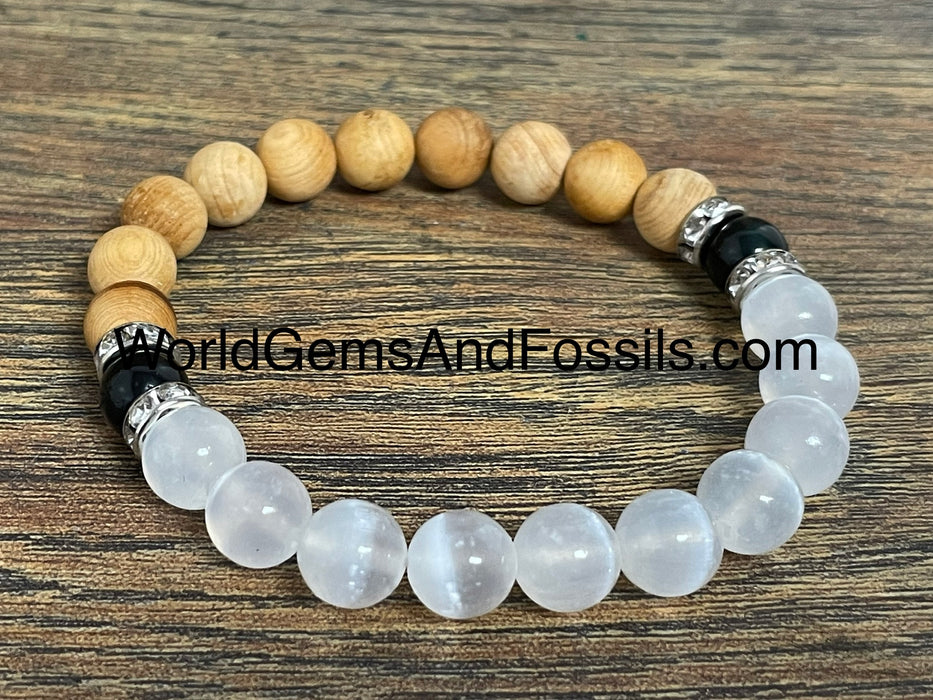 Palo Santo Selenite Bracelet 8mm