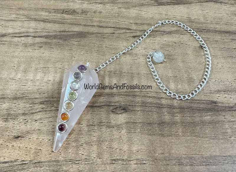 Rose Quartz Chakra Pendulum