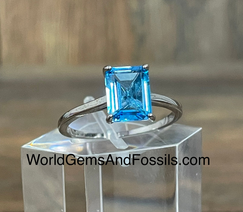 Blue Topaz Ring Sterling Silver #1