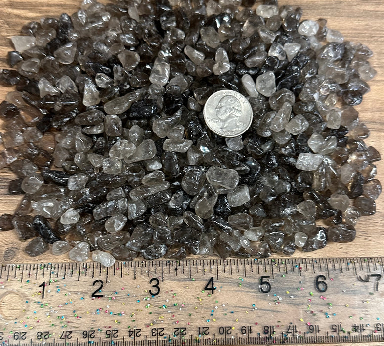 Smoky Quartz Chip Stones 7-12mm 1 lb