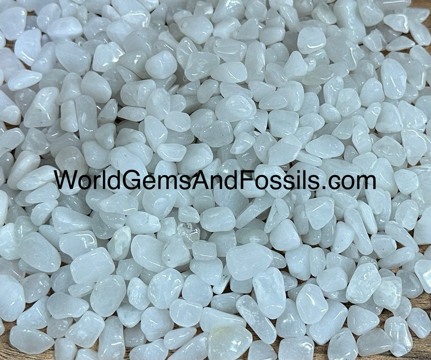 White Jade Chip Stones 7-12mm 1 lb