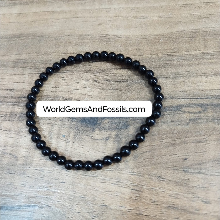 Black Tourmaline Bracelet 4mm