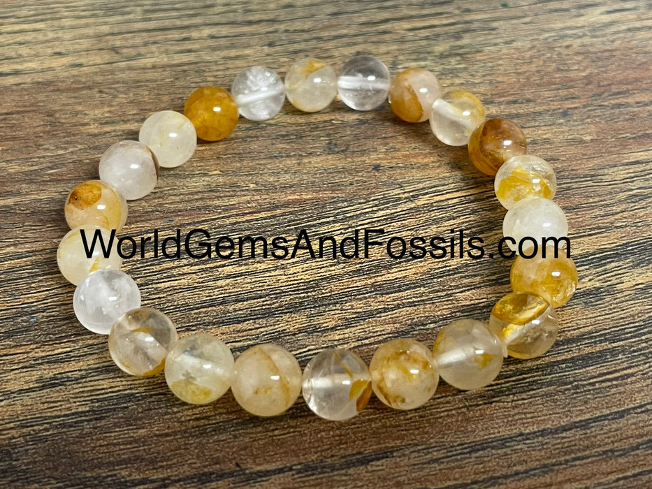 Yellow Hematoid Quartz Bracelet 8mm