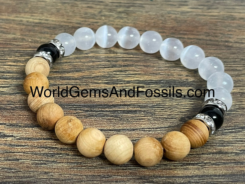 Palo Santo Selenite Bracelet 8mm