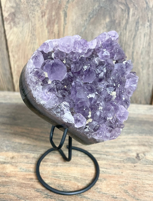 Amethyst Druze Heart On Stand 3.2”  #23