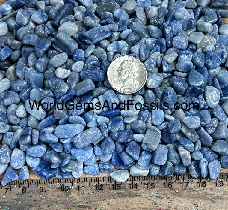 Blue Aventurine Chip Stones 7-10mm 1 lb