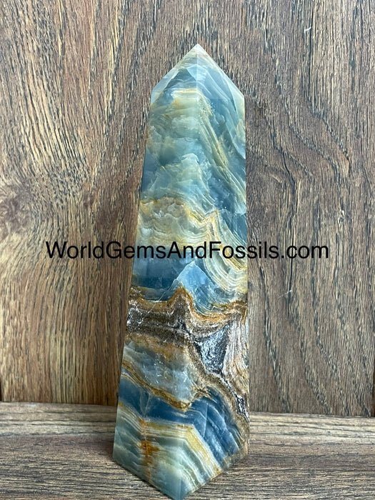 Blue Onyx Obelisk 6.75”  #11