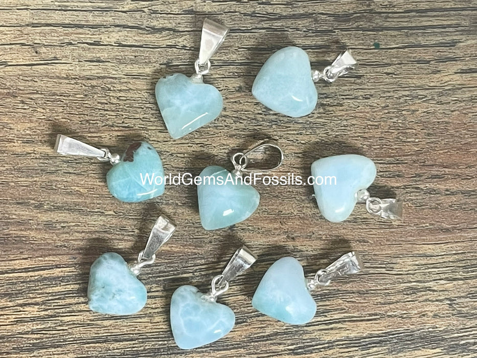 Larimar Heart Pendant Mini