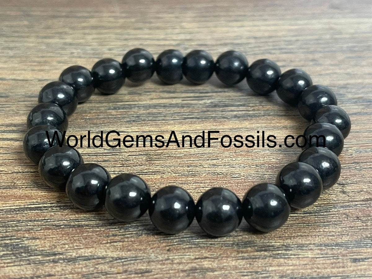 Jet Bracelet 8mm — World Gems And Fossils