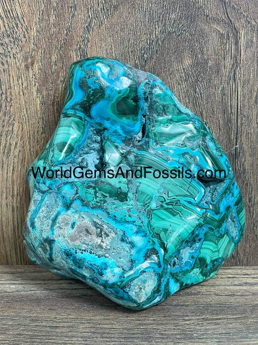 Malachite With Chrysocolla Free Form 4” #1