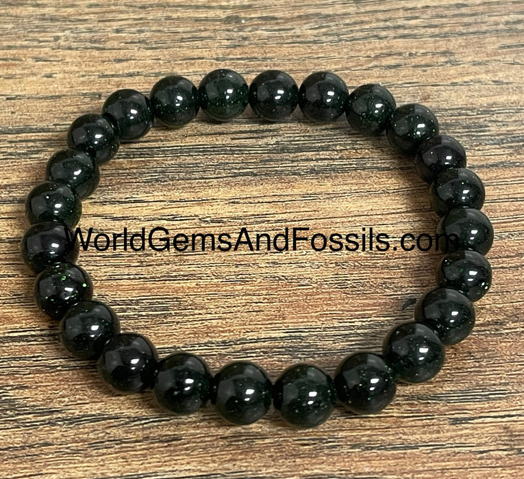 Green Goldstone Bracelet 8mm