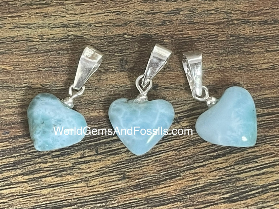 Larimar Heart Pendant Mini