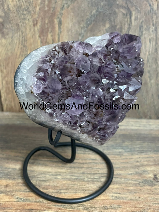 Amethyst Druze Heart On Stand 3.5”  #10