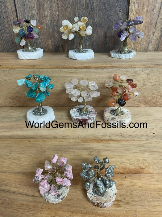 Mix Gem Tree On Onyx Base Mini 6pcs