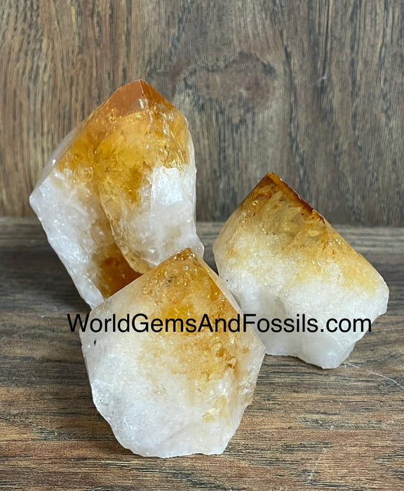 Citrine Point Cut Base  1lb