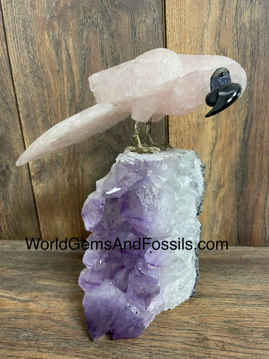 Crystal Bird On Stand  #14   Medium