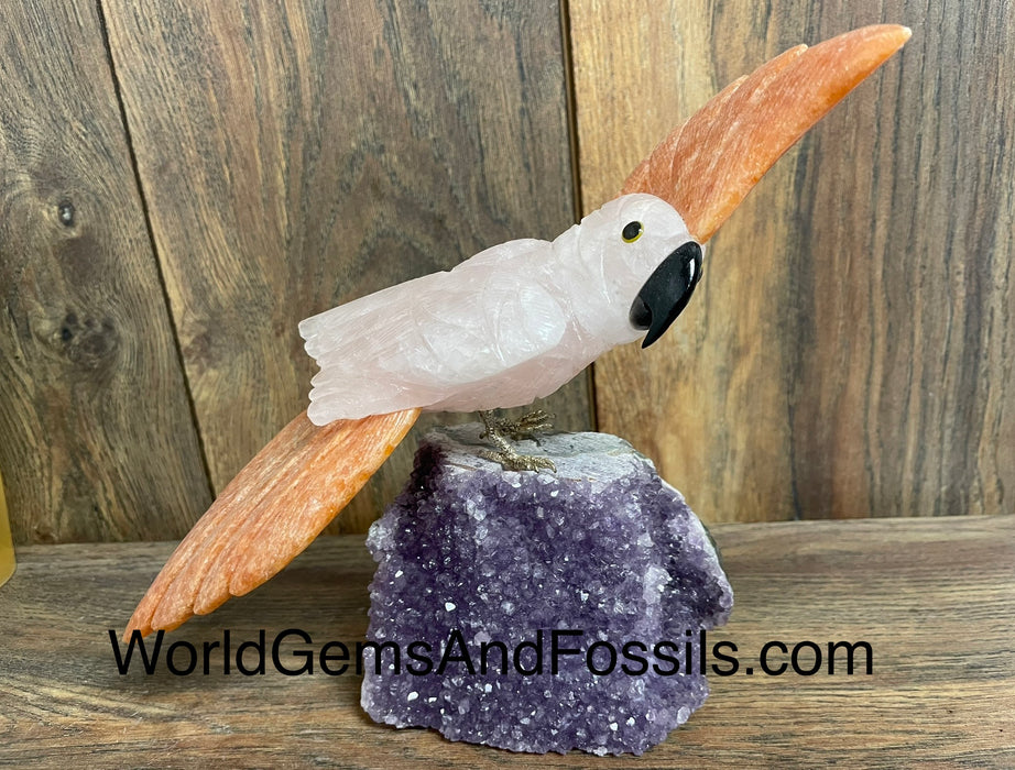 Crystal Bird On Stand  #18  Medium