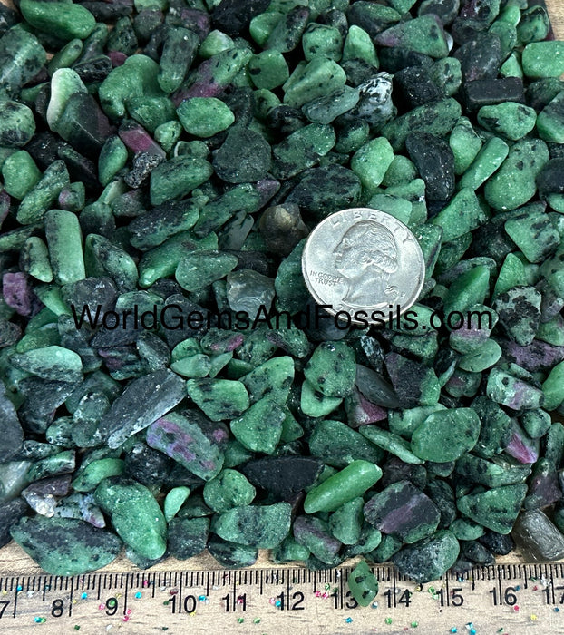 Ruby Zoisite Chip Stones 7-12mm 1 lb