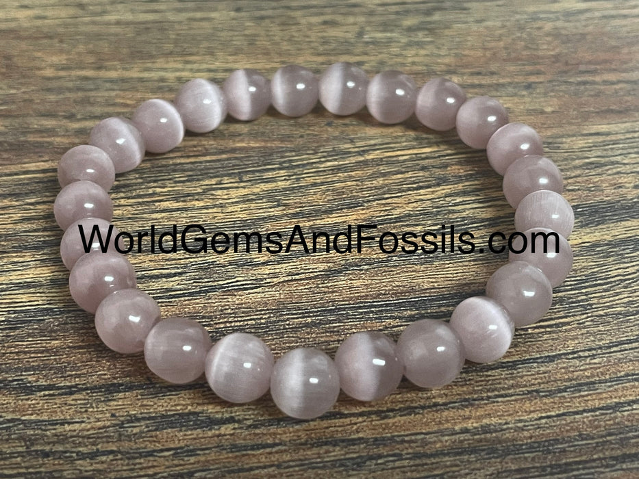 Purple Cat's Eye Bracelet 8mm