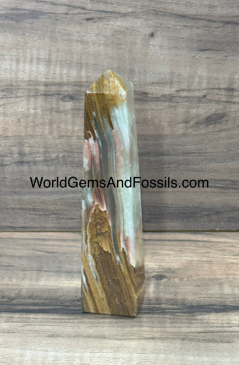 5" Green Onyx Obelisk