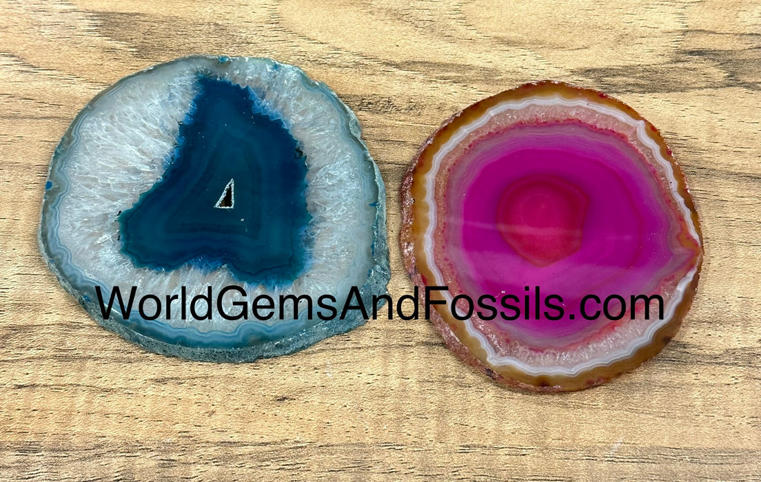 Agate Slab Mixed Color  2"-2.5"