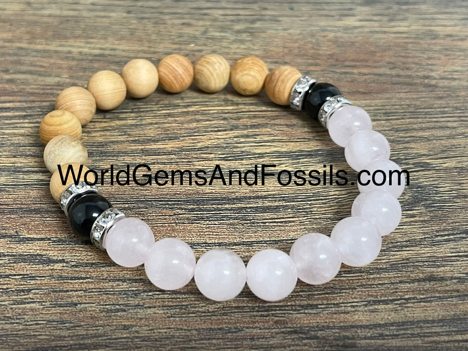 Palo Santo Rose Quartz Bracelet 8mm