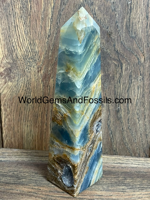 Blue Onyx Obelisk 6.75”  #11