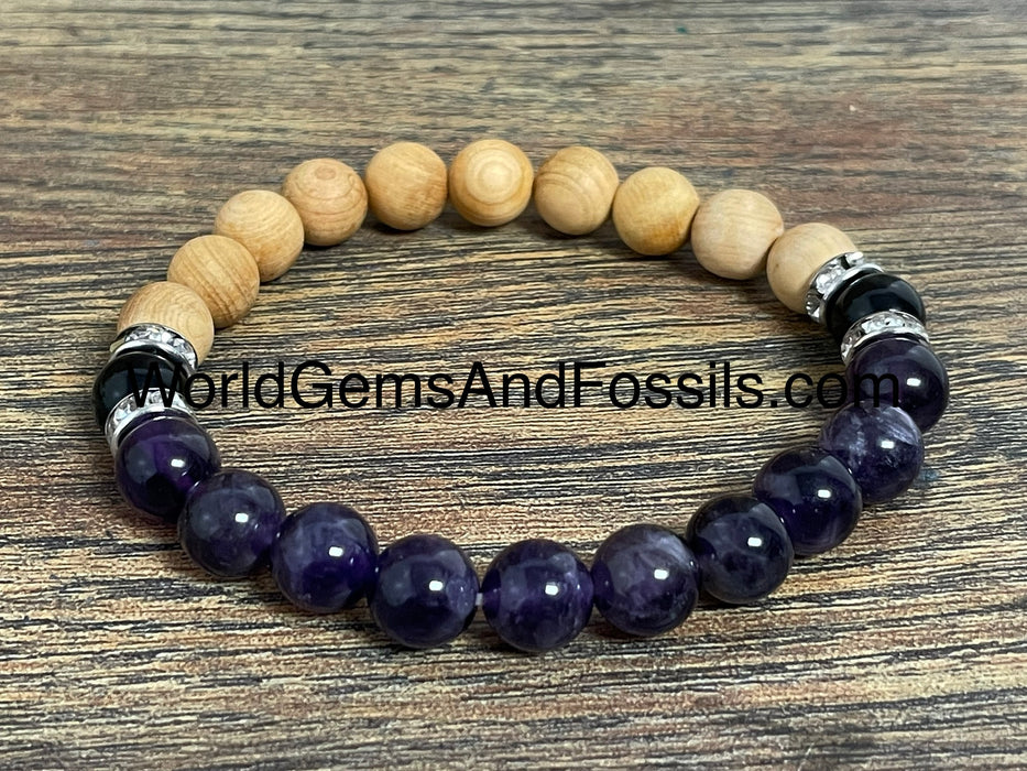 Palo Santo Amethyst Bracelet 8mm