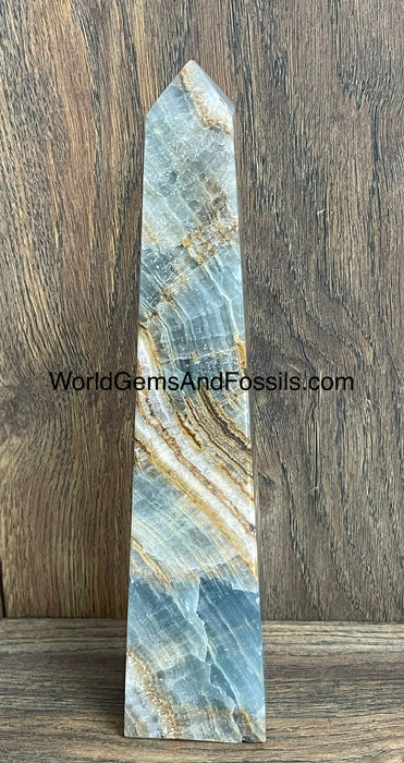 Blue Onyx Obelisk 9.5”  #6