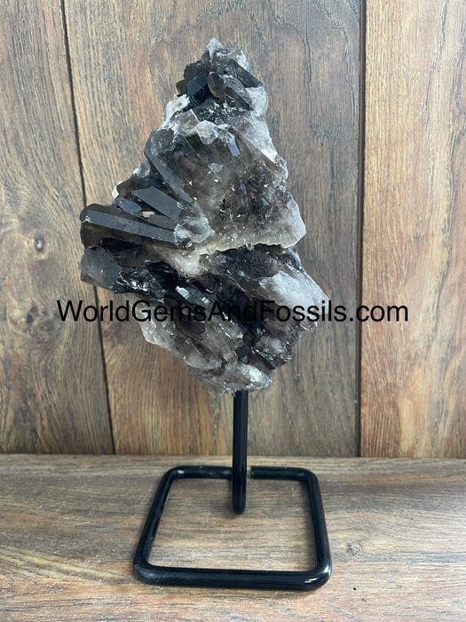 Smoky Quartz Specimen On Stand  9.5”  #5