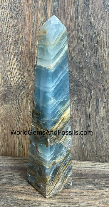 Blue Onyx Obelisk 8.5”  #9