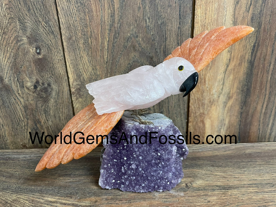 Crystal Bird On Stand  #18  Medium